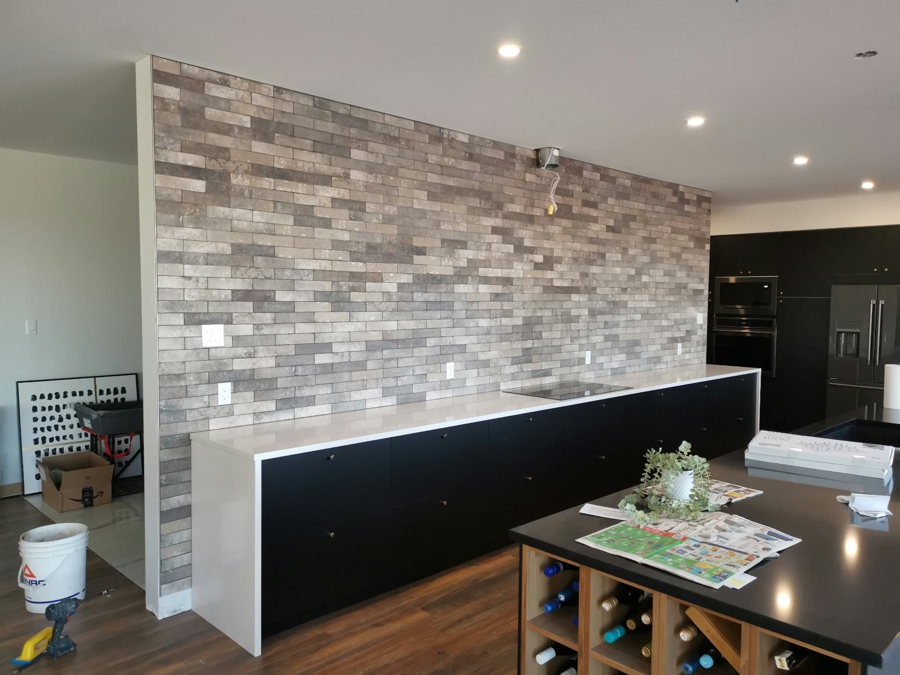 Tiled feature wall